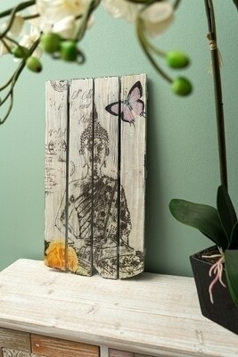 Holzwandbild Buddha Motiv &quot;Buddha Meditation&quot;