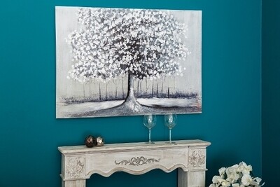 Wandbild &quot;Silberbaum&quot;, ca. 120x80cm