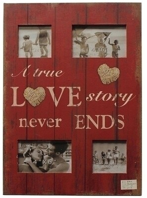 Holz Fotorahmen &quot;A true love Story never ends&quot;