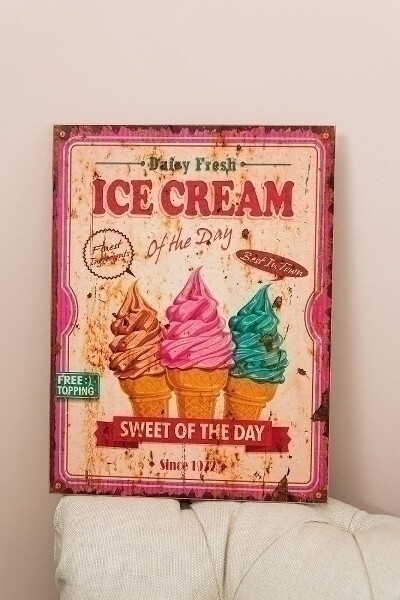 Holzschild &quot;Ice Cream I&quot;