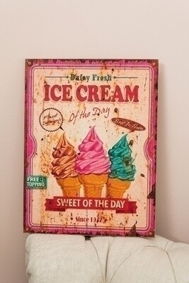 Holzschild &quot;Ice Cream I&quot;