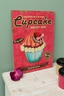 Holzschild "Cupcake V"