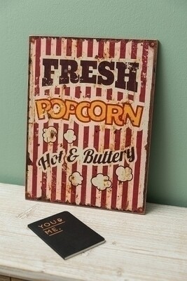 Holzschild &quot;Popcorn&quot;