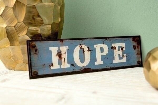Metallschild &quot;Hope&quot;