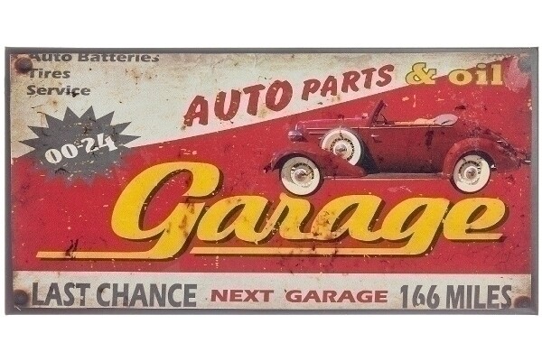 Metallschild "Garage"
