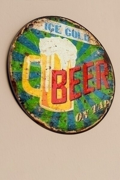 Metallschild &quot;Ice cold beer&quot;