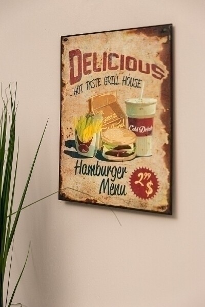 Metallschild &quot;Delicios Grill House&quot;
