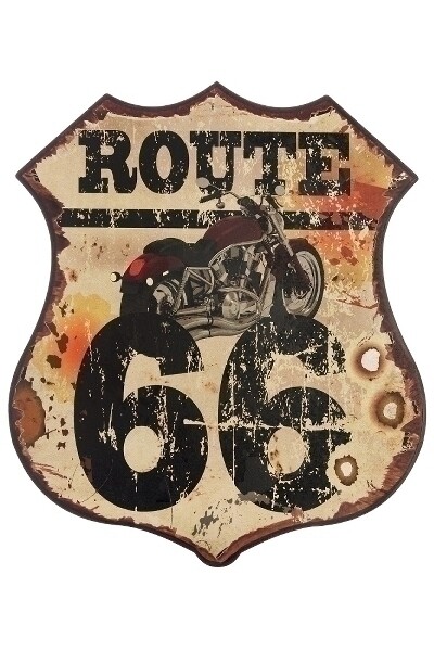 Metallschild "Route 66" II