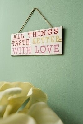 Holzschild &quot;With Love&quot;