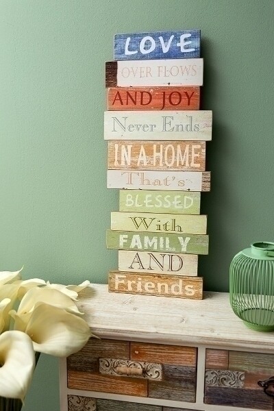 Holzschild &quot;Be happy&quot;