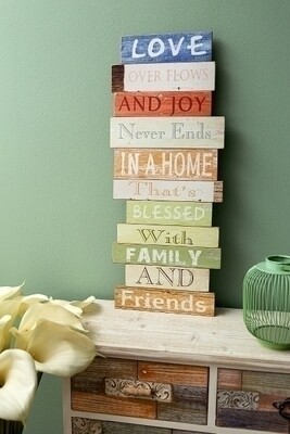 Holzschild &quot;Be happy&quot;