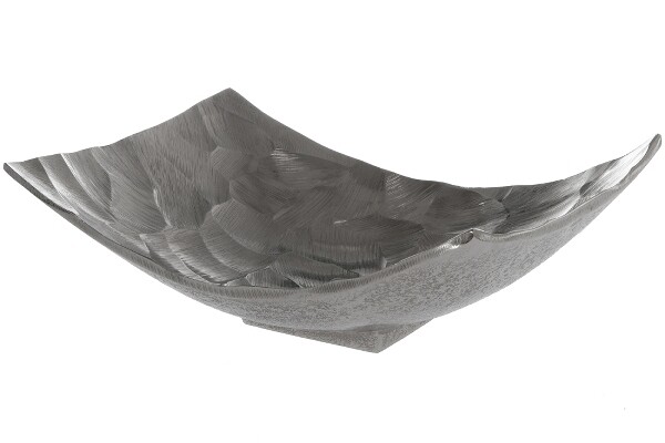 Metall Schale Jasminr klein silber, gehämmert, 21x28x10 cm, elegant &amp; dekorativ