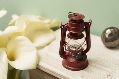 LED Laterne &quot;Teje&quot;, klein, rot antik