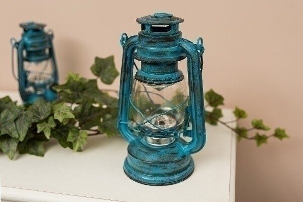 LED Laternen &quot;Teje&quot;, gross, blau antik