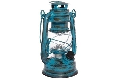 LED Laterne "Teje", klein, blau antik