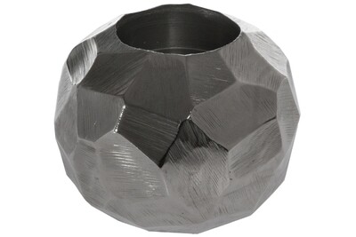 Teelichthalter Kerzenständer &quot;Bowlo&quot; gehämmert Silber