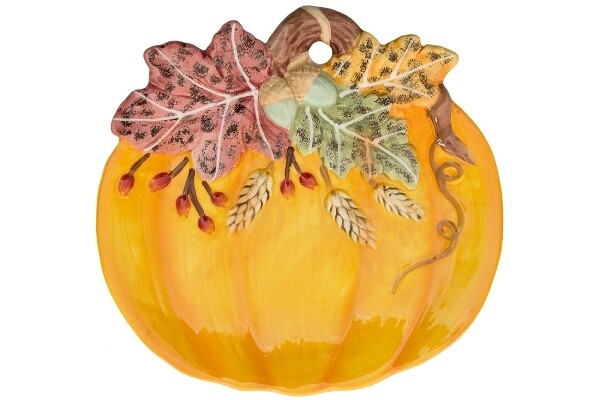 Teller "Kürbis", Farbe: orange/braun