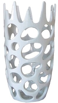 Vase lackiert weiss