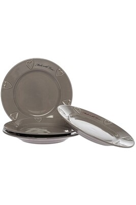 4er Tellerset "Made with Love"