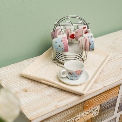 6er Espresso Set &quot;Amour&quot;