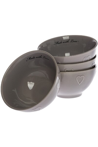 4er Schalenset "Made with Love"
