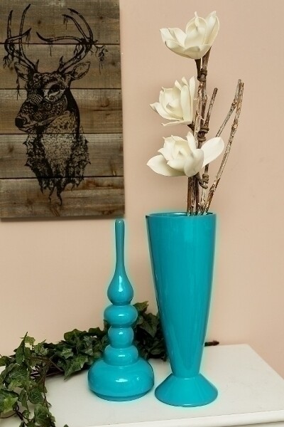 Vase, Dekoschale &quot;Carlota&quot;, blau