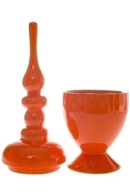 Vase, Dekoschale "Blanca", orange