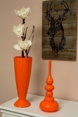 Vase, Dekoschale &quot;Carlota&quot;, orange