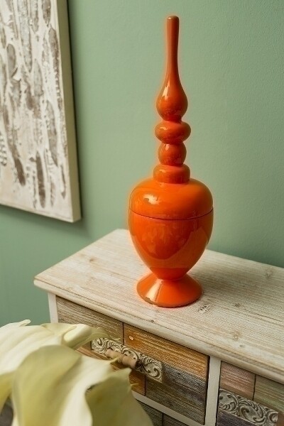 Vase, Dekoschale "Blanca", orange