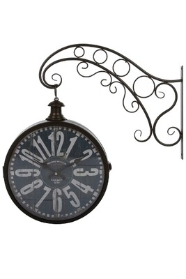 Wanduhr "British Museum", aus Metall
