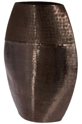 VASE "Valente" HAMMERED-GRIND BRONZE (LG)