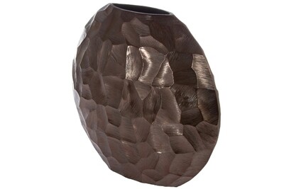 Vase "Simon" rund, gehämmert BRONZE (SM)