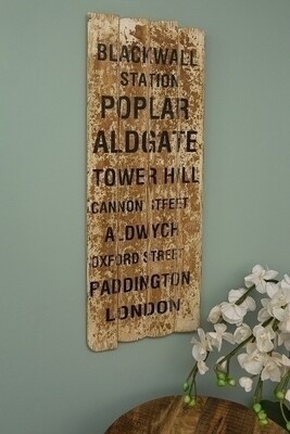Spruchtafel &quot;Blackwall Station&quot;
