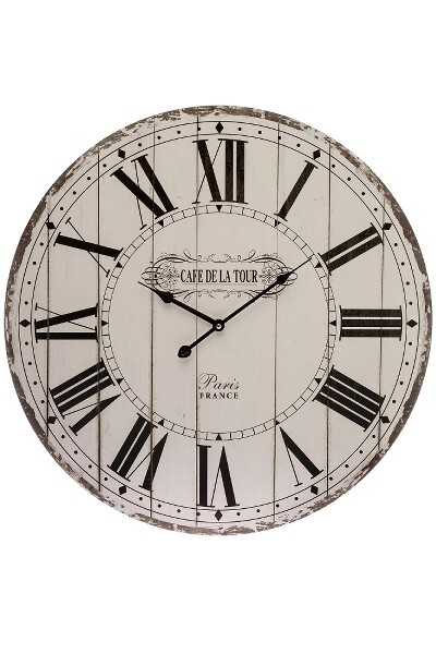 Wanduhr "Cafe de la tour", aus Holz