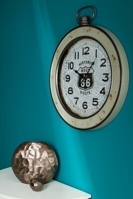 Wanduhr &quot;Route 66&quot; aus Metall