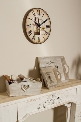 Wanduhr &quot;Vin de France Paris&quot; aus MDF