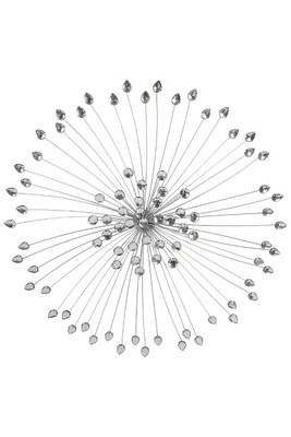 Wanddekokoration mit Glasperlen