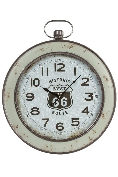 Wanduhr "Route 66" aus Metall