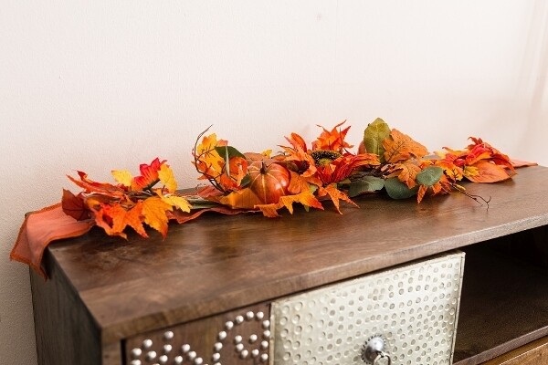 Tischläufer Herbst Blumen mit LED,