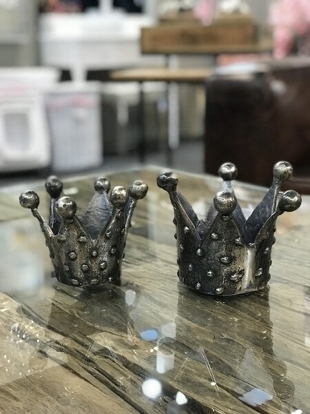 Kerzenständer Teelichthalter 2er Set &quot;Crowns&quot;
