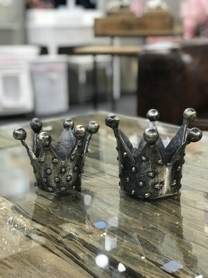 Kerzenständer Teelichthalter 2er Set &quot;Crowns&quot;