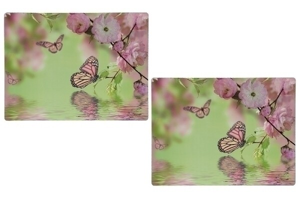 Platzset "Rose & Schmetterling" 2er Satz,