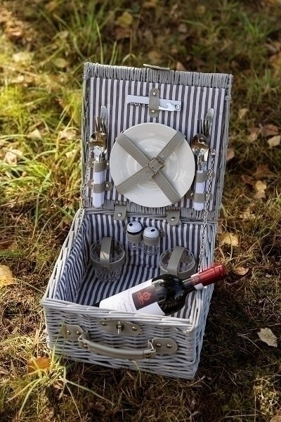 Picknickkoffer &quot;Harper&quot;, grau für 2 Personen