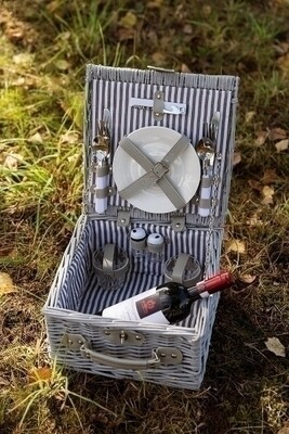 Picknickkoffer &quot;Harper&quot;, grau für 2 Personen