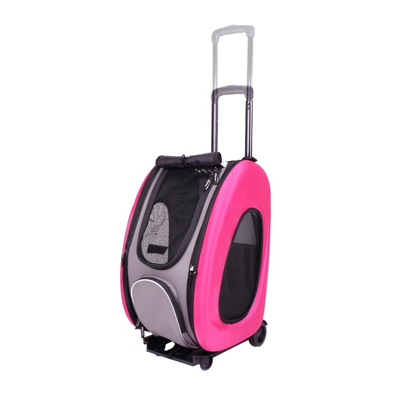 Ibiyaya Hunde- Trolley Hundetasche 4in1, Pink