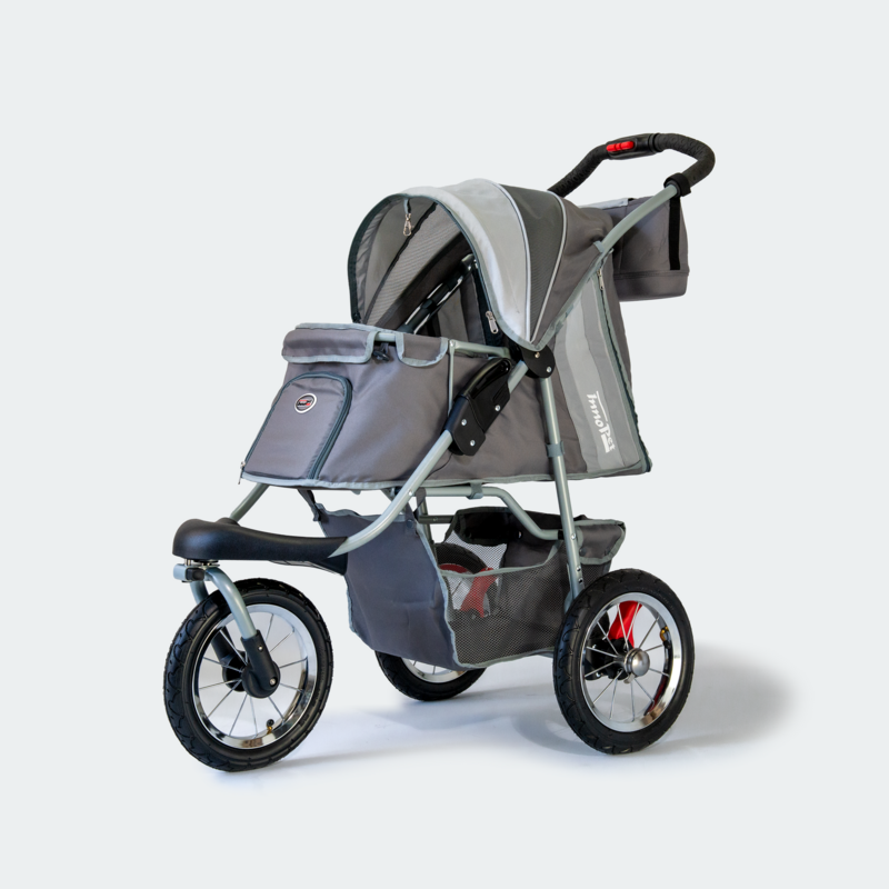 InnoPet Hundebuggy, Pet-Stroller, Hundewagen, Comfort AIR ECO Grau