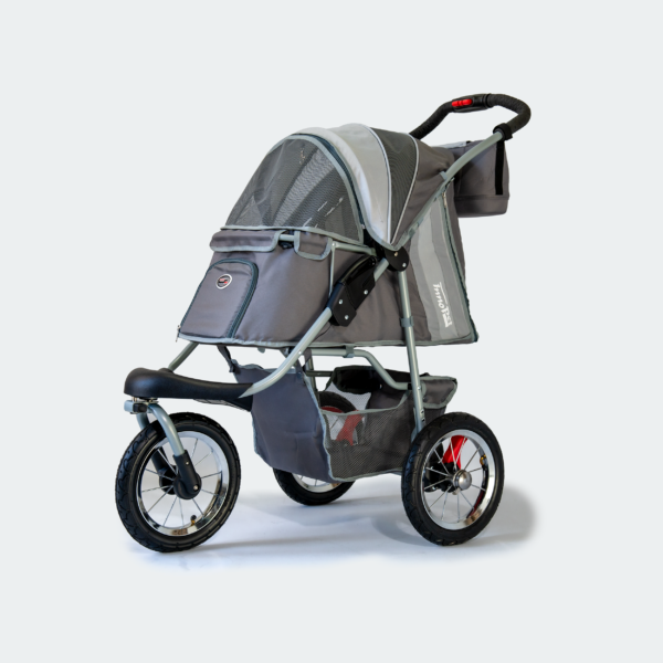InnoPet Hundebuggy, Pet-Stroller, Hundewagen, Comfort AIR ECO Grau
