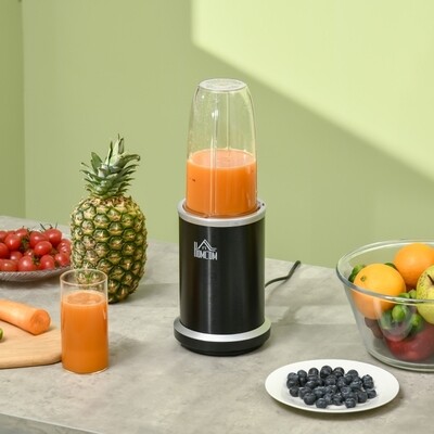 Standmixer 4-in-1 1000W Küchenmixer mit 0,7L und 0,35L Mixbecher für Eis, Obst und Gemüse
