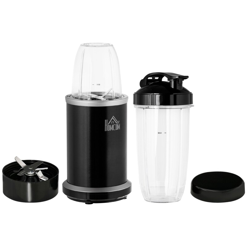 Standmixer 4-in-1 1000W Küchenmixer mit 0,7L und 0,35L Mixbecher für Eis, Obst und Gemüse