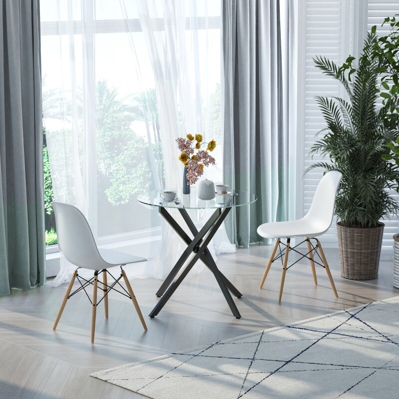 Beistelltisch mit Sicherheitsglas runder Couchtisch